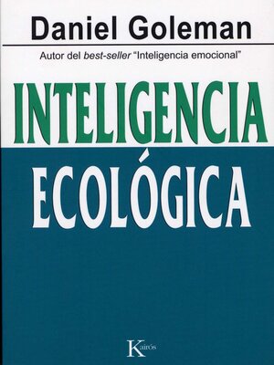 cover image of Inteligencia ecológica